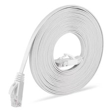 RJ45 CAT7 6FT 10FT 30FT 50FT 100FT 200FT Ethernet Network Cable Cord Flat LOT US picture