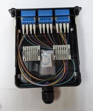 Universal LGX Pigtailed Splice Cassette 12 fiber, LC/UPC Quad (Blue) SM BIF picture