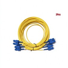 [2pcs] 1M‑10M SC UPC to SC UPC Duplex OS2 LSZH Single Mode Fiber Patch Cord FTTH picture