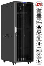 42U Server Rack Cabinet Network IT Data Enclosure Mesh Vented Doors - $190 BONUS picture