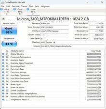 Micron 3400 1TB M.2 NVMe PCIe Gen4 x4 SSD MTFDKBA1T0TFH Dell DP/N 035R2M - Wiped picture