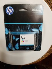 Genuine HP 62 Tri-Color Ink Cartridge C2P06AN Exp07- 2023 New & Sealed picture