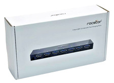 Rocstor 7-Port USB 3.0 Hub with Two Charging Ports - US SELLER picture