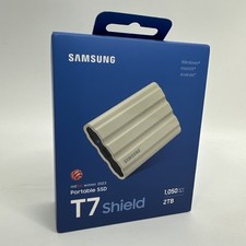 SAMSUNG 2TB SSD T7 Shield USB 3.2 Gen 2 Portable, Beige *NEW SEALED* picture