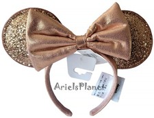 Disney Parks Rose Gold Sequin Minnie Mouse Ear Headband picture