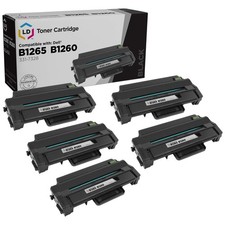LD 5PK Compatible 331-7328 DRYXV Black Toner Cartridge for Dell B1260dn B1265dnf picture