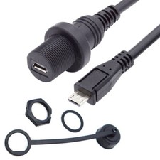 Cablecy Waterproof Dustproof 480Mbps Mini USB2.0 Male to Female Extension Cable picture