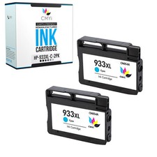 2 PK Replacement Ink Cartridges for HP 933XL Cyan Cartridge Fits Officejet 6100 picture
