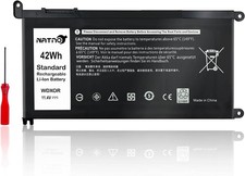 42Wh WDX0R Replacement Battery for Dell Inspiron 13 5378 5368 7375 7368 7378 picture