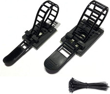 50Pcs 2 Sizes Adjustable Adhesive Cable Ties Cable Clips Wire Strap Cord Clamp f picture