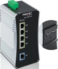 ✅ PROCET Gigabit PoE Switch 4-Port Din Rail, 90W/Port, Industrial POE++ Ethernet picture