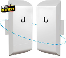 Ubiquiti Nanostation M5 LocoM5 5GHz AirMax CPE 2x2 MIMO Bridge 2 Pack picture