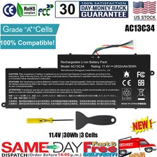 AC13C34 Battery for Acer Aspire V5-122P V5-132 ES1-111 3ICP5/60/80 KT.00303.005 picture
