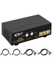 CKL HDMI KVM Switch 2 Port Dual Monitor 4K (CKL-922HUA) HDMI USB 2.0 4K@30Hz picture