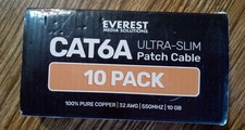 Everest Media Solutions CAT6A Ultra-Slim Patch Cable 10pack 32awg550mhz 10gb 1Ft picture
