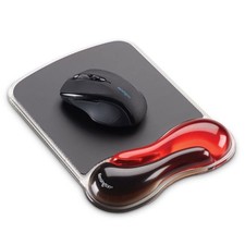 Kensington Duo Gel Mouse Pad with Wrist Rest - Red 9.5L x 7.3W inches, picture
