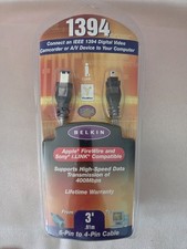 Belkin F3N401-06-ICE 1394 IEEE Firewire 6 Pin To 4 Pin Cab 6' NEW picture