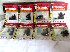 Trisonic coaxial cable clips nail in type NEW Black 20 pc. pack x 8 packs =160pc picture