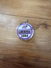 Disney Parks Pixar Up Carl Ellie Grape Soda Cap Keychain Bottle Opener picture