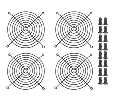 4 Pack Black 140mm Fan Grill Guards with Screws for Desktop Computer Cooling picture