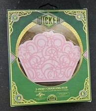 Wicked Movie Glinda Crown 3-Port USB Charging Hub CultureFly Pink Universal 2024 picture