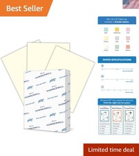 High Opacity 20 lb Cream Copy Paper, 1 Ream of 500 Sheets, Perfect for Printing picture
