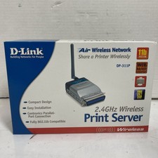 D-Link (DP-311P)Air Wireless Print Server (11 Mbps) 2.4 GHz Wireless NewOpen Box picture