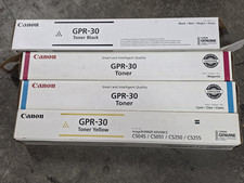 Genuine Canon GPR-30 Toner Set CMYK (Black/Magenta OPEN BOX, Cyan/Yellow SEALED picture