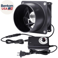 Small Axial Exhaust Fan, 80Mm 12V DC Fan with AC Plug Dual Ball Bearings Air Exh picture