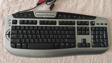 Microsoft 1031 KC-0405 Digital Media Pro Gamer USB Wired Keyboard Tested Works picture