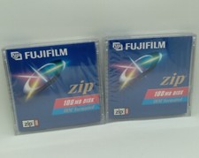 Fujifilm BLANK 100MB Zip Disk LOT OF 2 New & Sealed IBM Formatted picture