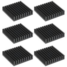 3 Pcs Heatsink 50x50x11mm Aluminum Heat Sink with Thermal Blue Sticker Black picture