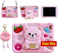 Tablet Case for Tab A 8.7 2023, Cute Bear, Soft Silicone, Foldable Stand picture