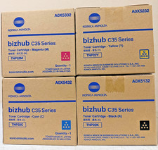 Konica Minolta Toner Set of 4 Yellow Magenta Cyan Black - Bizhub C35 Series NEW picture