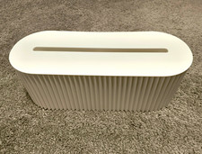 White Plastic Cable Organizer Box Cord Management Cover picture