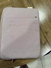 BAGSMART Padded Zip Laptop Sleeve Case 13 in Pink Polyester Geometric picture