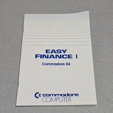 Easy Finance I Commodore 64 Manual Original Commodore Computer Documentation picture