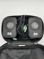 HP LCD Computer Speakers USB Powered 3.5mm Audio Jack Black picture