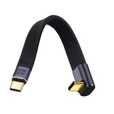 NFHK Up Angled 240W Type-C USB-C Male to Male USB4 40Gbps 100W 8K Flat Slim F... picture
