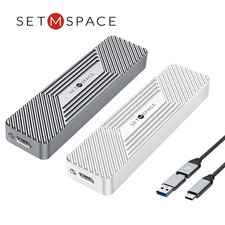 SETMSPACE M.2 NVME SSD Hard Drive Enclosure Adapter W/ UASP USB 3.2 Gen 2 10Gbps picture