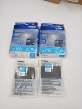 LOT OF 2 GENUINE OEM BROTHER LC10EC XXL CYAN INK CARTRIDGES NEW  picture