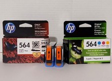 Lot of Genuine HP 564 Tri-Color & 3 564 Black Ink Cartridges OEM Sealed New picture