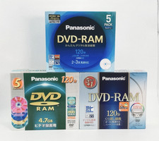 Panasonic DVD-RAM 4.7GB 120min CPRM 16 Discs 5-Pack Sets New Sealed Japan picture