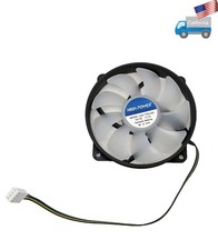 Low-Profile 95mm x 15mm Replacement 4pin PWM Blue LED CPU Cooler Fan, 80mm Frame picture