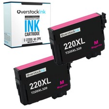2PK T220XL 220XL Magenta Ink Cartridges Fits Epson Workforce WF-2630 2650 2660 picture