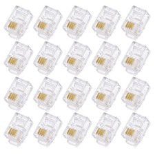 RJ9/RJ10/RJ22 Male Modular Phone Plug, for 4P4C 20pcs Connectors picture