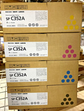 Genuine Ricoh 408211 Black + 408212 Cyan + 408213 Magenta + 408214 Yellow Toners picture