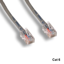 Kentek Gray 3ft Cat6 UTP Patch Cord No Boot 24AWG 550MHz Pure Copper Ethernet picture