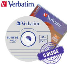 Verbatim BD-RE DL 50GB 2x Blu-ray 50 GB Rewritable Dual Layer Hard Coat 5 Discs picture