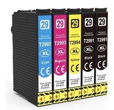 5 Pack 29XL Ink Cartridges Compatible for Epson 29 XL for Expression Home B4 picture